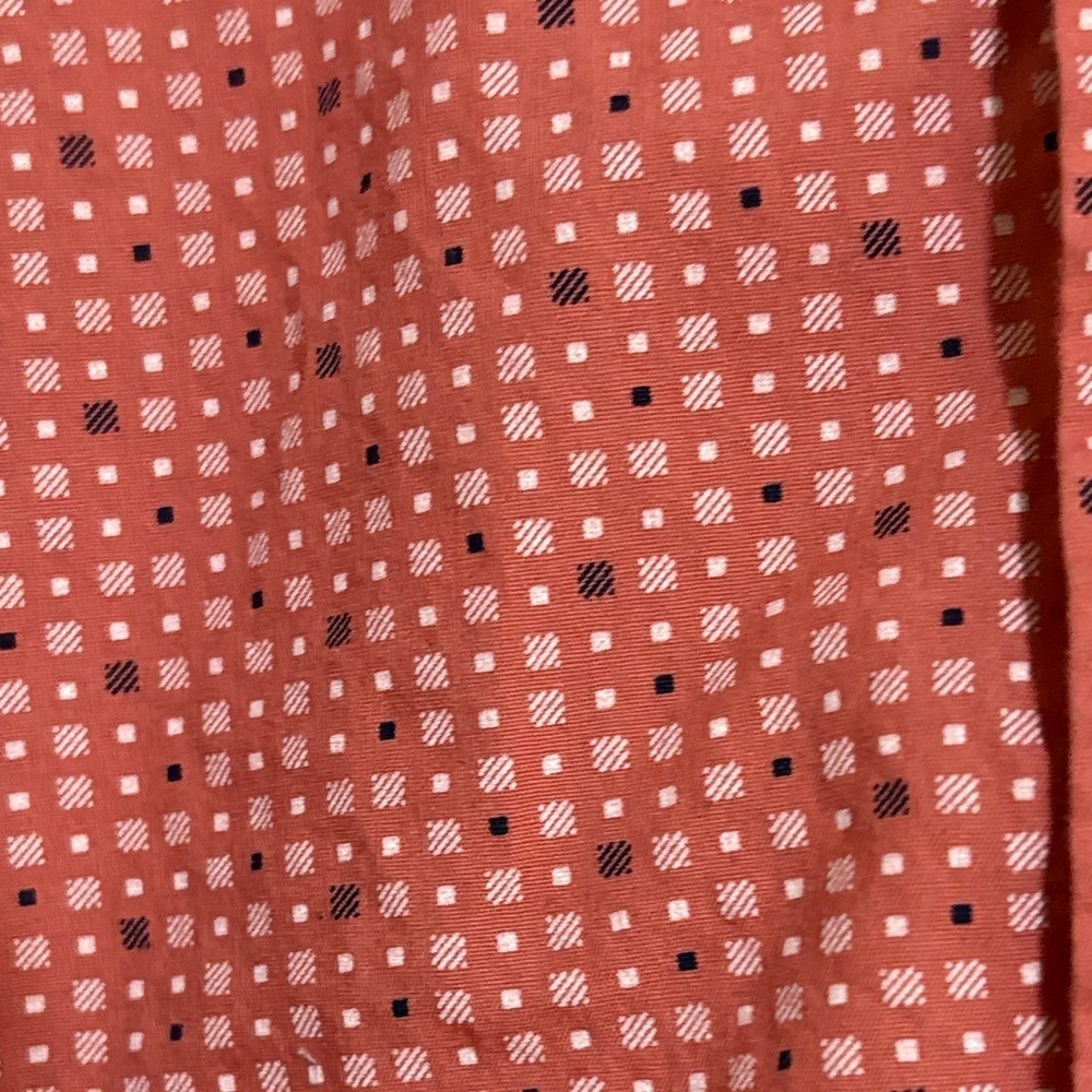 Ben Sherman boys Brick Red Patterned Button Down long sleeve dress shirt size 5 - Picture 6 of 7